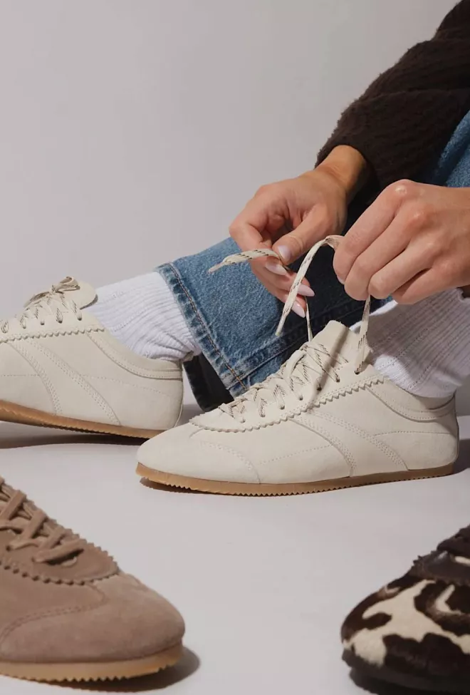 Jim Rickey Ghost Suede/Leather Sneakers Offwhite joggesko