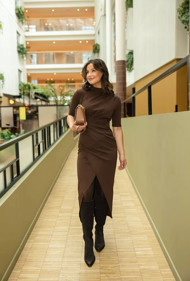 HiiL Studio Que Dress Brown kjole