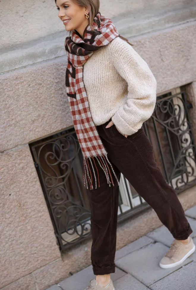 Holzweiler bambino s scarf brown mix skjerf 3
