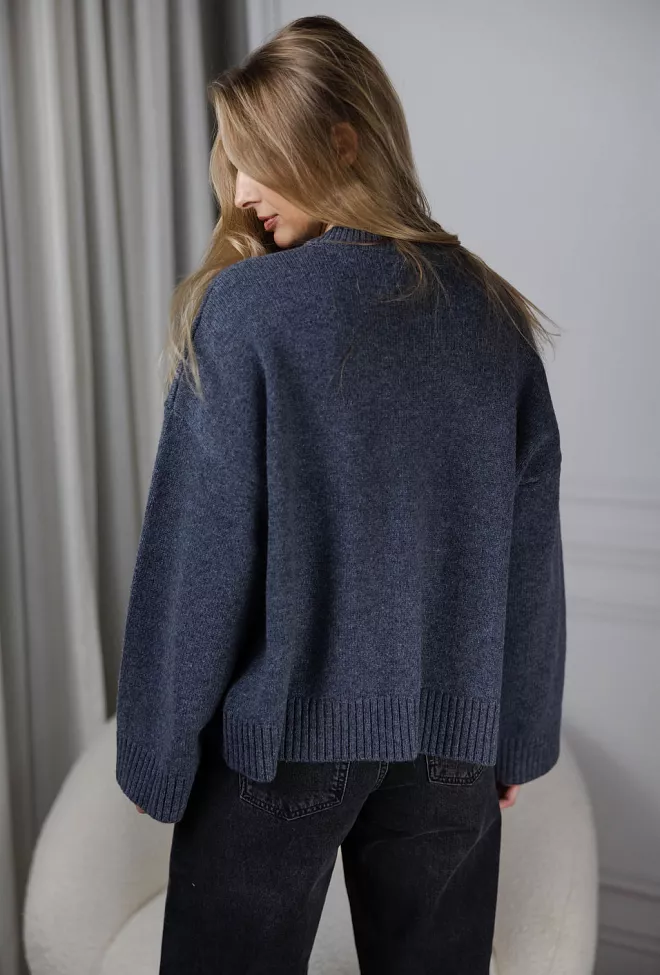 holzweiler Wool Wide Cardigan Blue 2