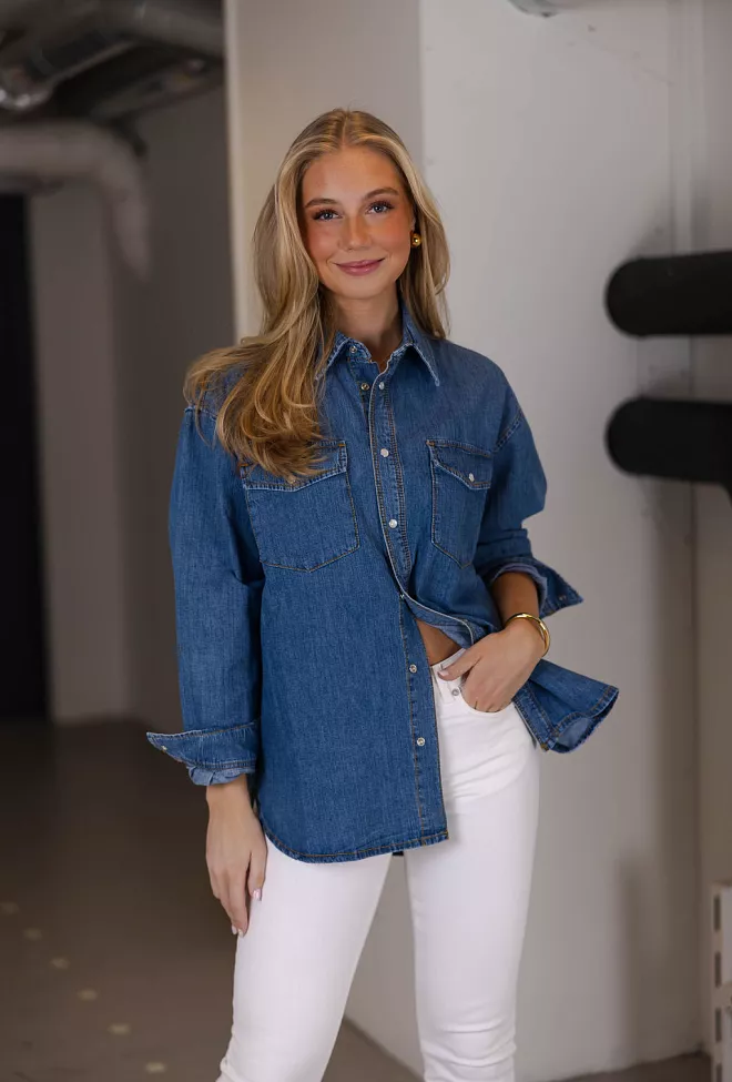 jeanerica Angela Shirt Light Blue Vintage skjorte 1