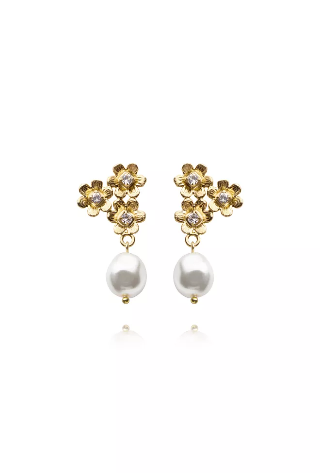 Caroline Svedbom Juni Earrings Gold Crystal øredobber 2