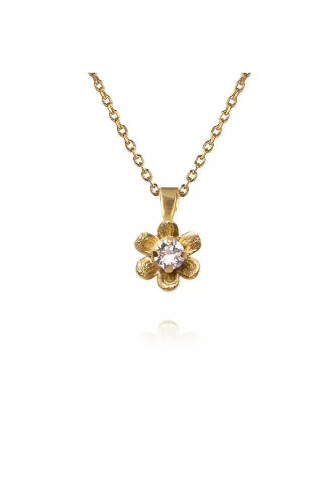 Caroline Svedbom Juni Necklace Gold Crystal Smykke 2