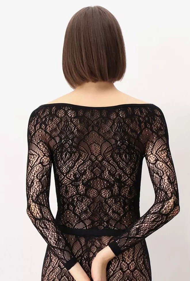 Oroblu Lace Net T-Shirt Black topp 3