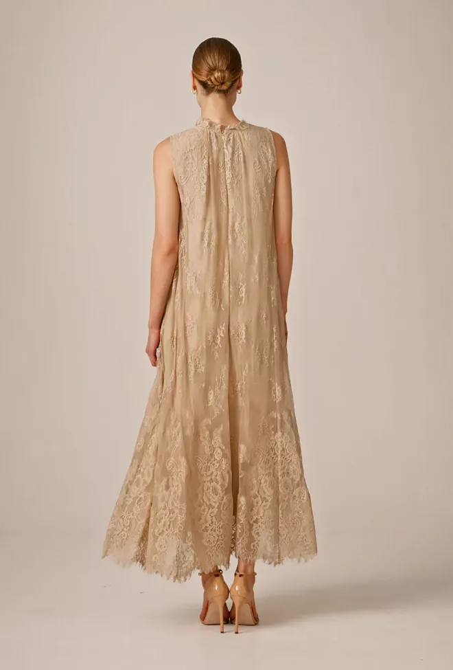 byTiMo Lace Shift Gown Earth kjole 8