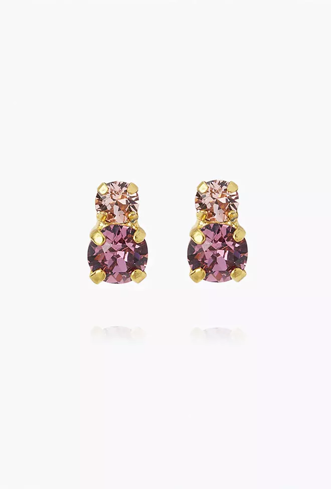 Caroline Svedbom Leah Earrings Gold Rose Combo øredobber