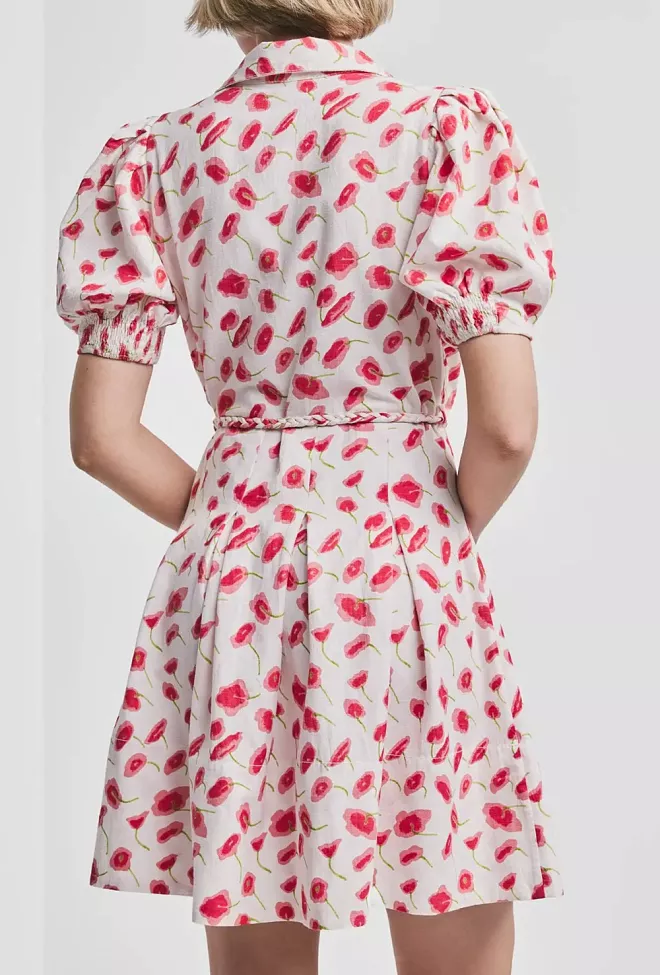 byTiMo Linen Mini Dress Romance Petal kjole 3