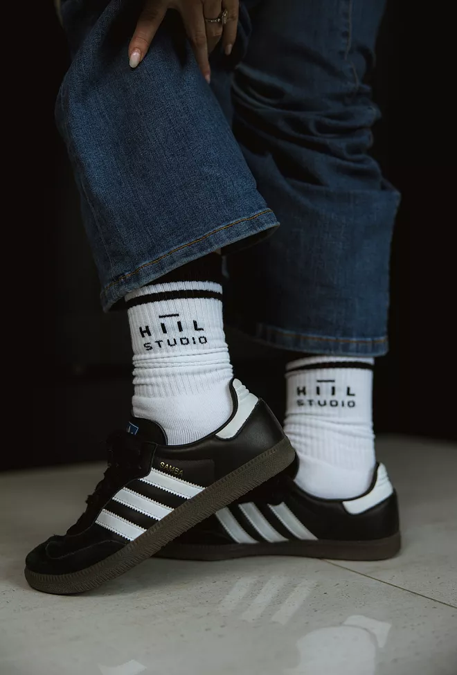 HiiL Studio Logo Socks White sokker