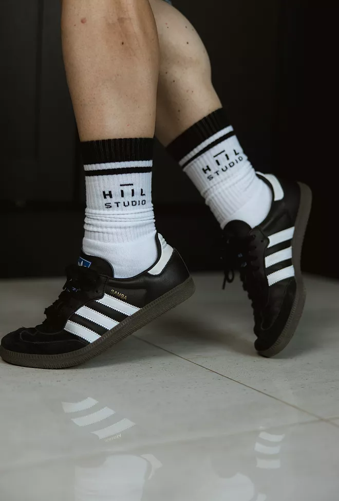 HiiL Studio Logo Socks White sokker 3