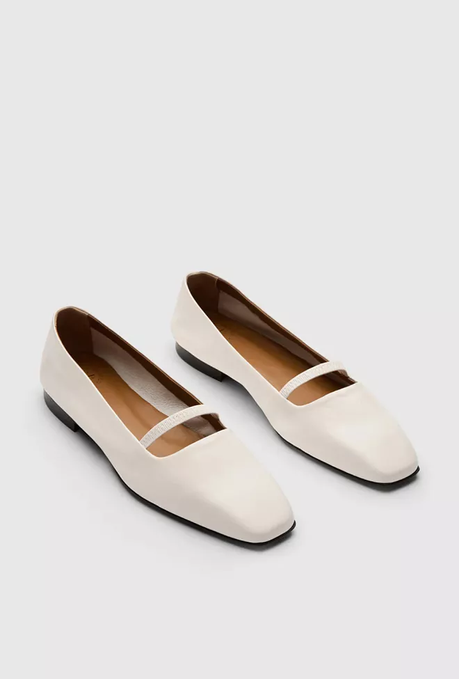 ATP Atelelier Loria Nappa Ballet Flats Linen mary jane ballerina 4