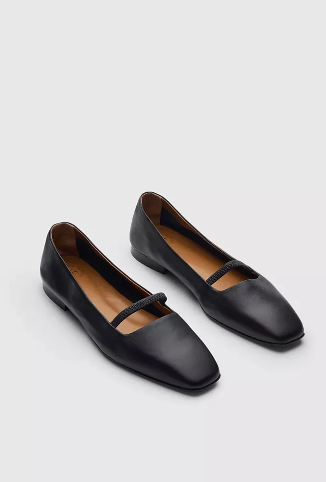 Atp atelerier Loria Nappa Ballet Flats Black ballerinasko mary jane 6