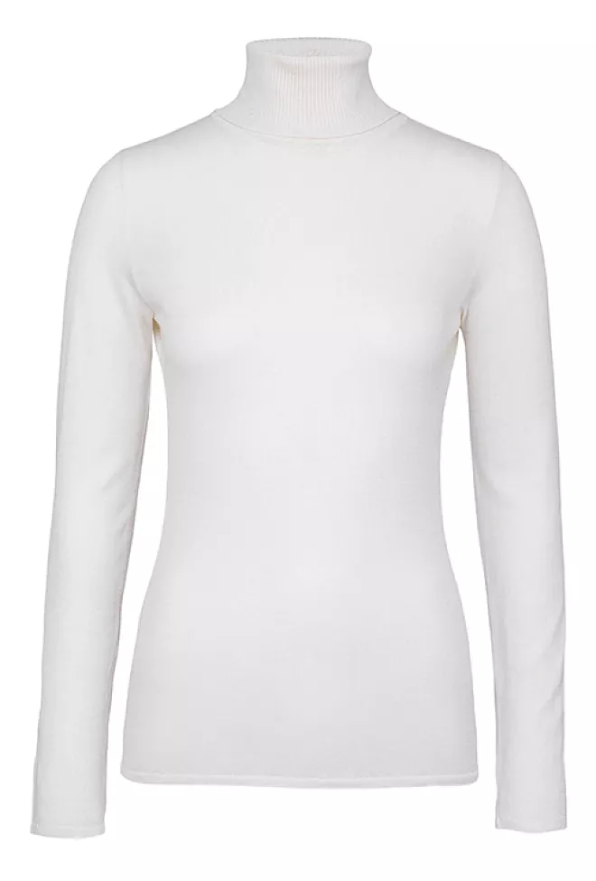 The Product Wmn Merino Polo Sweater Off white genser