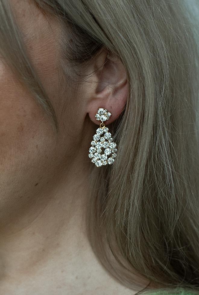 Caroline Svedbom Mini Hanna Earring Gold Crystal øredobber 3