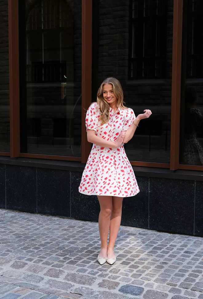 byTImo Linen Mini Dress Romance Petal minikjole 3