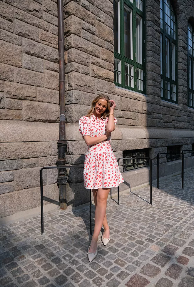 byTImo Linen Mini Dress Romance Petal minikjole 2