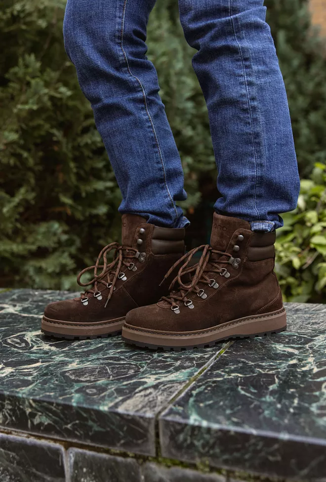 mono Hiking Suede Chocolate Black vintersko 2