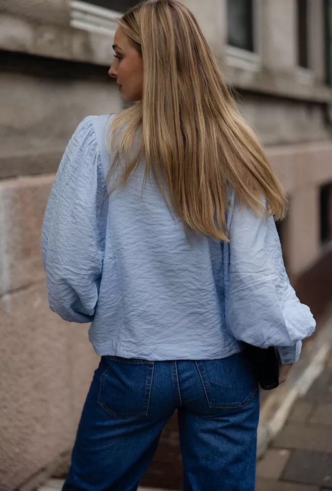 munthe shellcu shirt light blue bluse 3