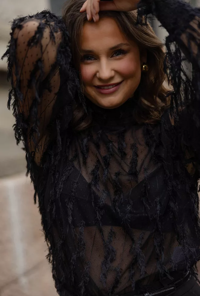 Munthe skallo blouse black bluse sort 4