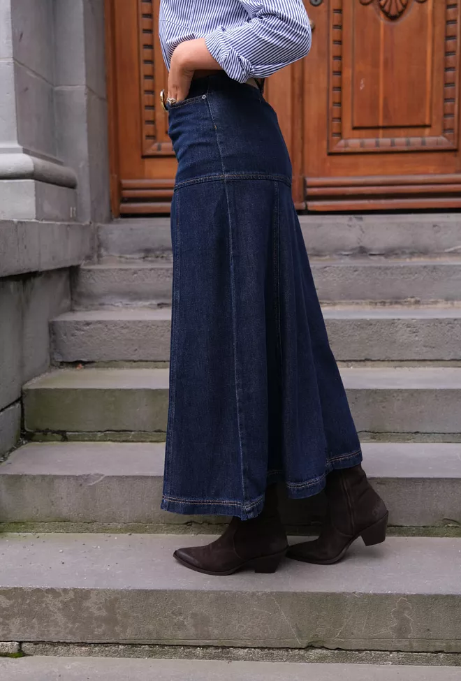 Munthe Tuxya Skirt Indigo denimskjørt 3