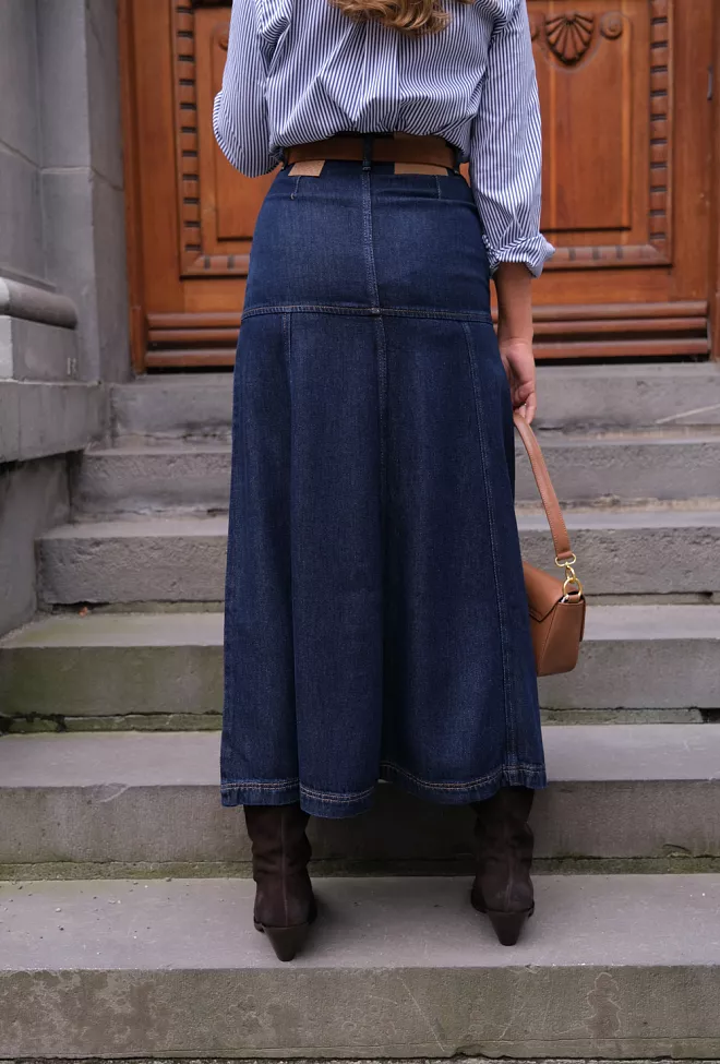 Munthe Tuxya Skirt Indigo denimskjørt 5