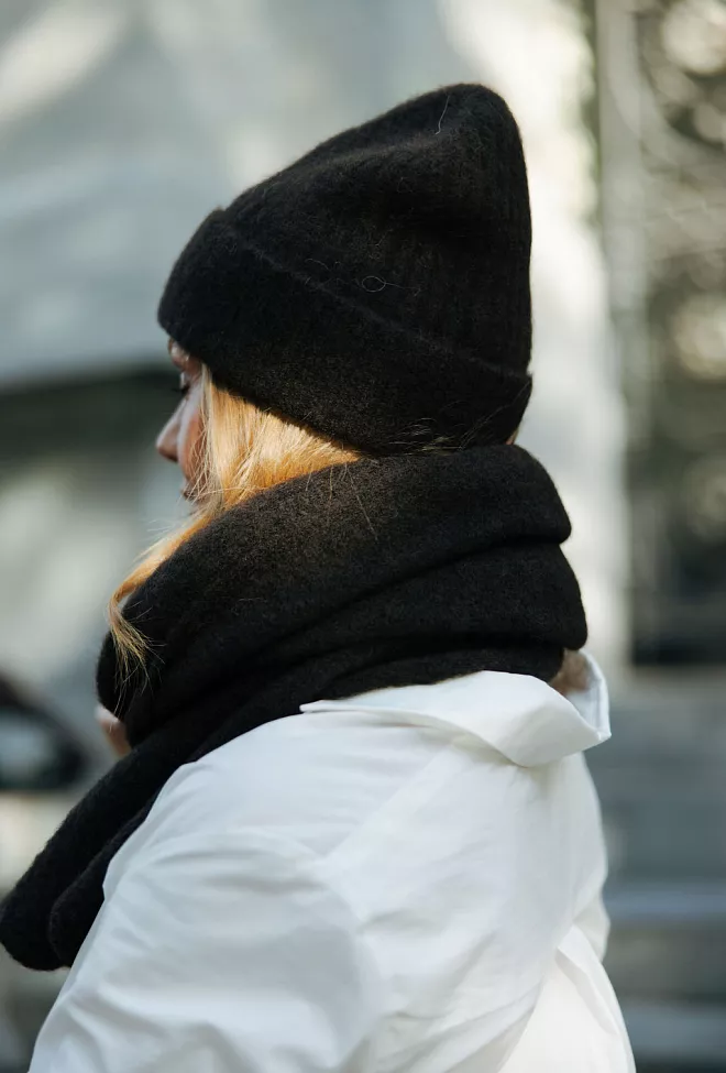 Natura Cashmere Susanna Basic Hat Black lue