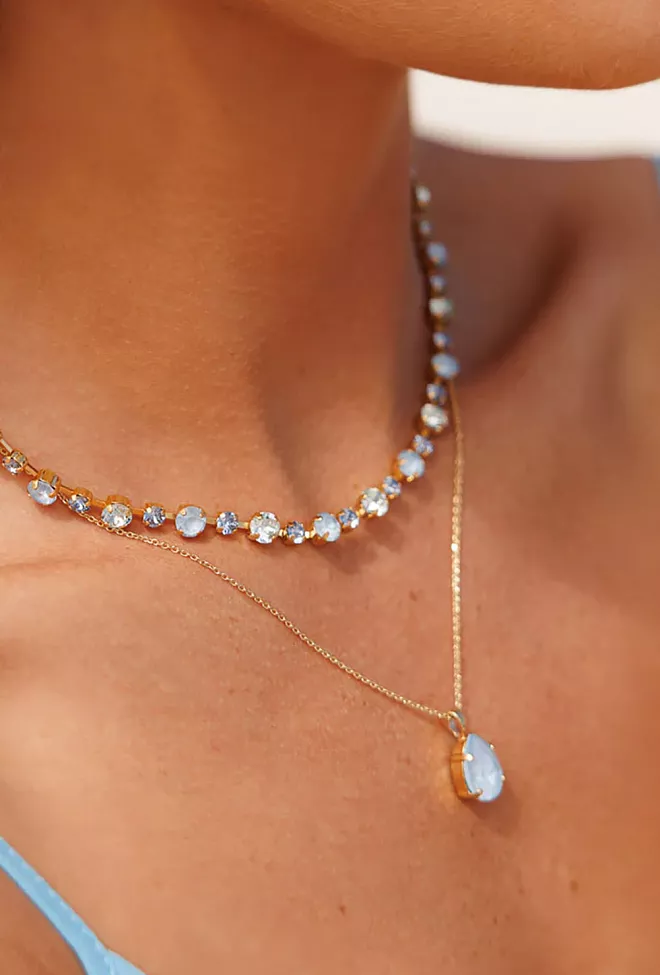 Caroline Svedbom Mini Drop Necklace Gold Sky Ignite smykke