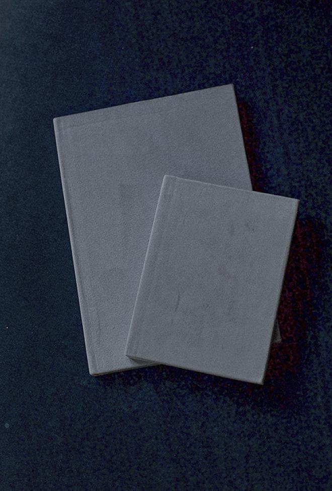 Dark velvet notebook a6 grey