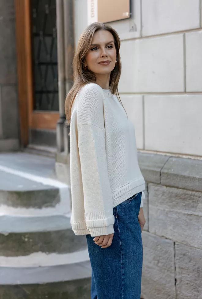 Notshy Cashmere Augustine Pullover Ecru  genser 6