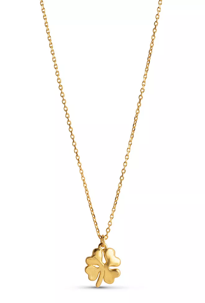 Enamel Copenhagen Organic Clover Necklace Gold smykke
