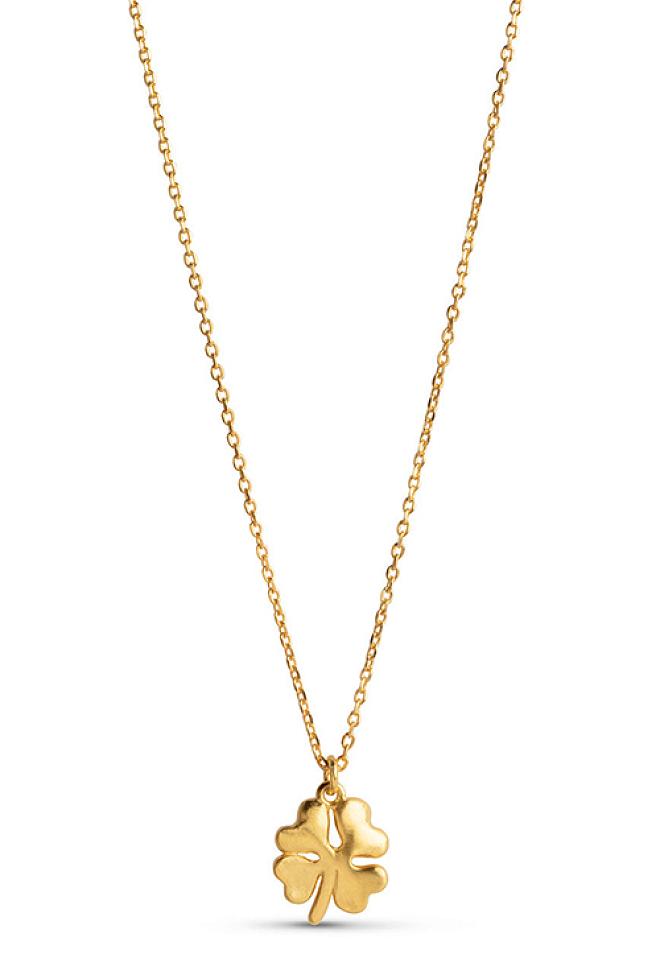 Enamel Copenhagen Organic Clover Necklace Gold smykke