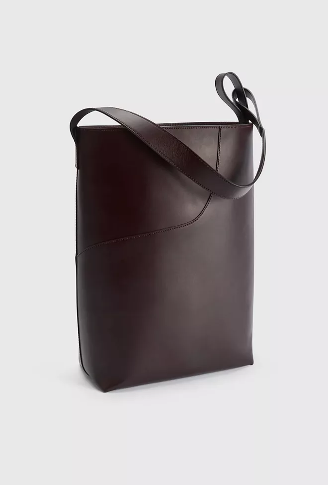 Pienza Vacchetta Large Tote Bag Walnut | Carma