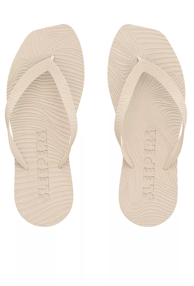 Sleepers Tapered Platform Flip Flops Eggnog sandaler 3