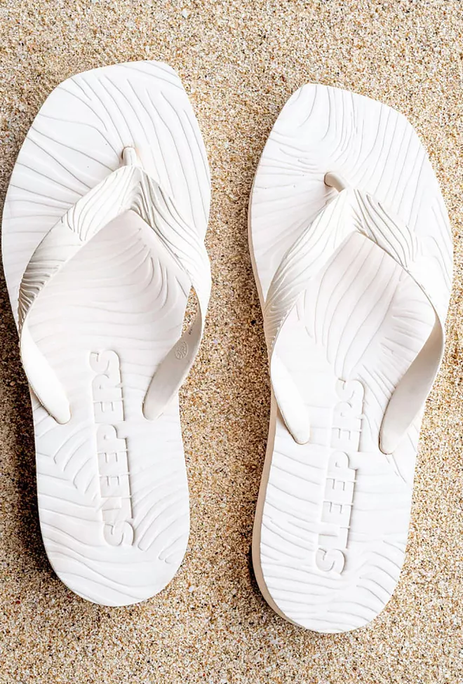 Sleepers Tapered Platform Flip Flops Eggnog sandaler