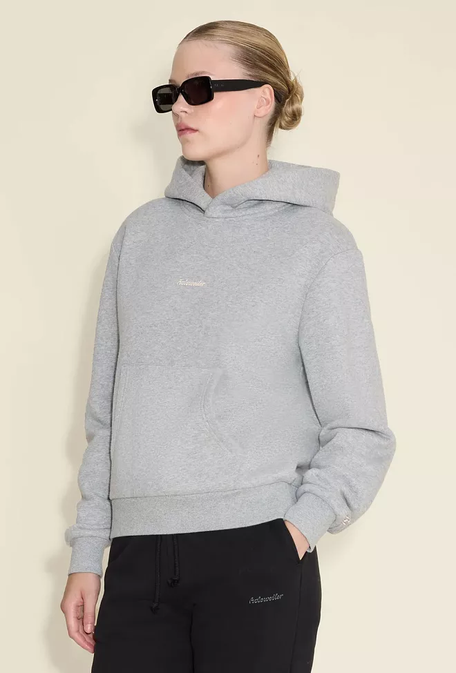 Holzweiler Regular Hoodie Grey Mix hettegenser