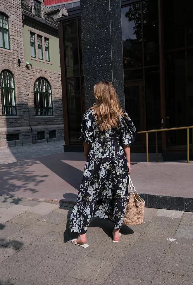 byTiMo Cotton Slub Relaxed Dress Cherry Blossom kjole 6