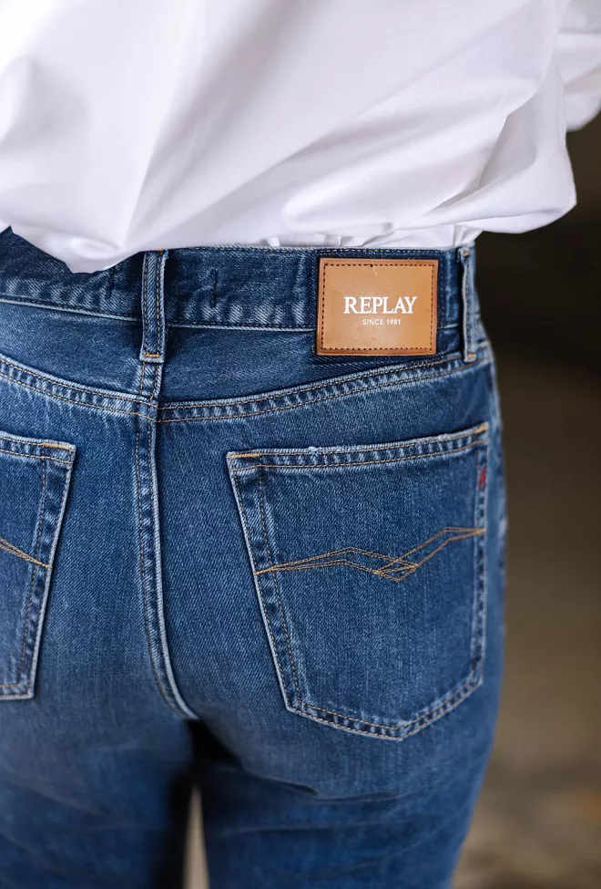 replay becka pants medium blue jeans 7