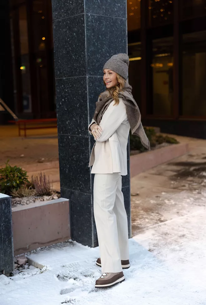 Sand Dori High Trousers Light Beige dressbukse 4