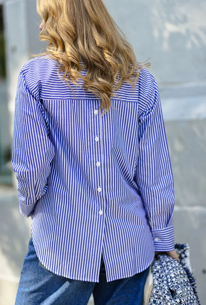 Sand Vilena Shirt Blue Stripes skjorte 5