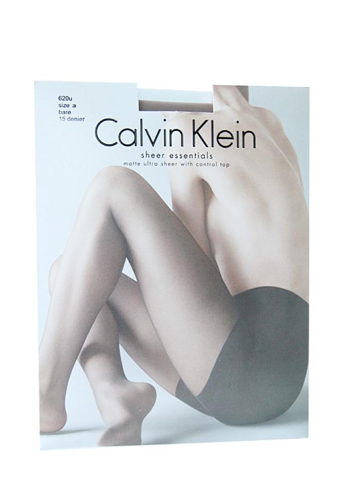Calvin Klein Matte Ultra Sheer With Control Top Nude strømpebukse