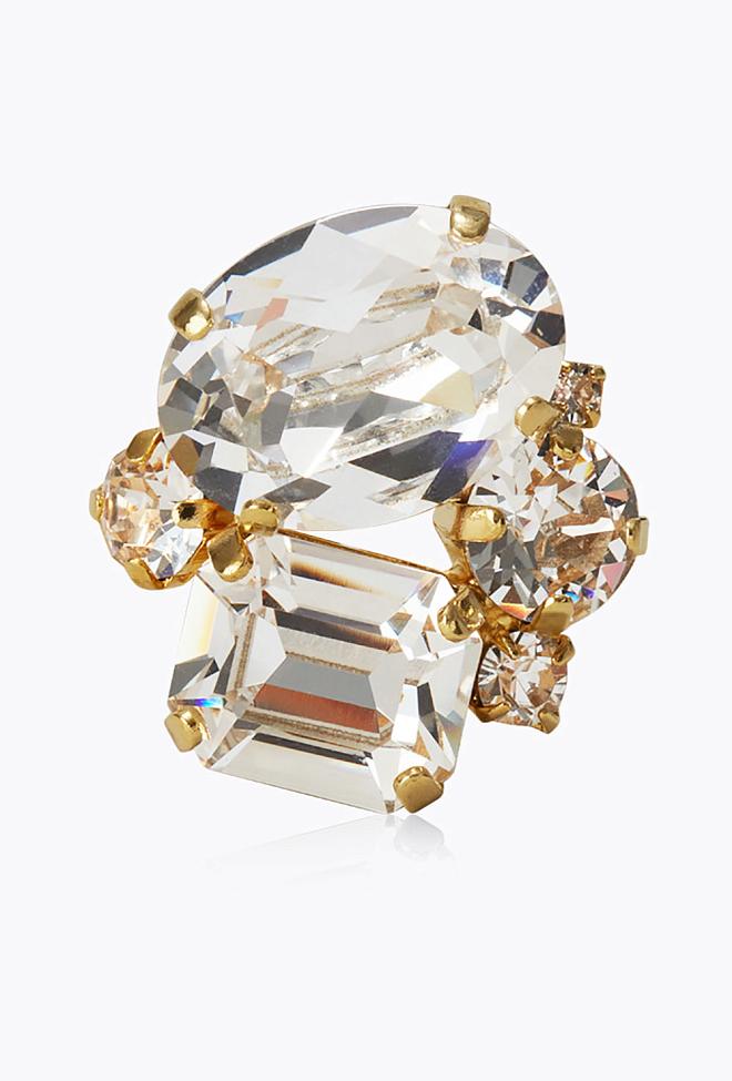 Caroline Svedbom Mini Carolina Ring Gold Crystal ring 3