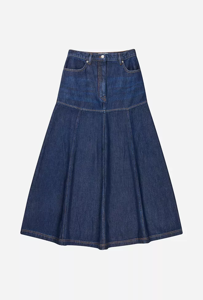 Munthe Tuxya Skirt Indigo denimskjørt 7