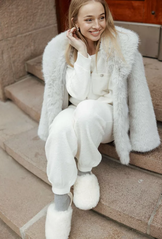 envelope lounge slippers cream tøffler 4