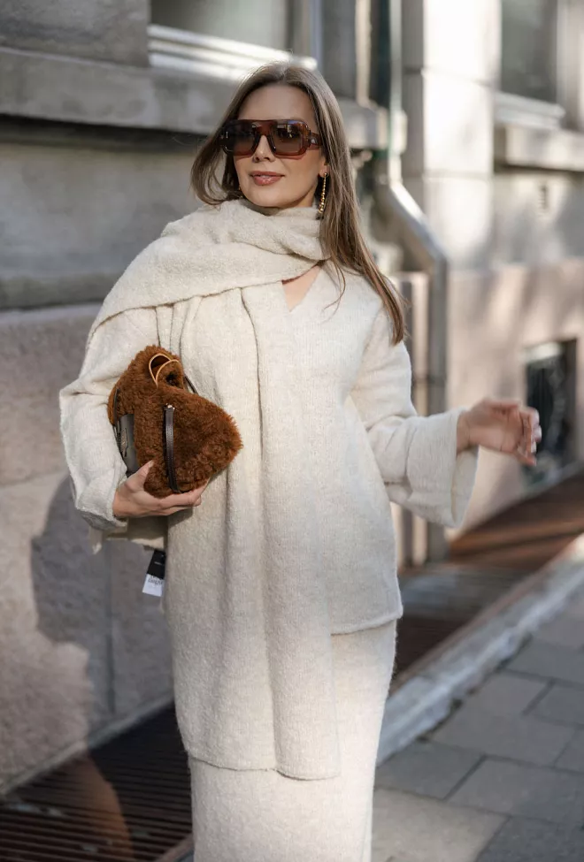 twist&tango Harmony Boucle Knitted Sweater Ivory 3