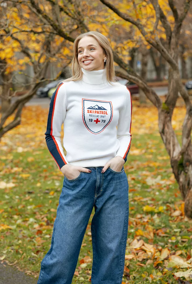 we Norwegian afterski sweater off white genser 3