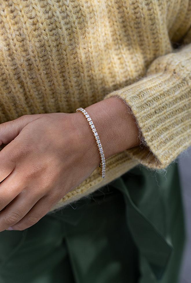 Caroline Svedbom Zara Bracelet Gold Crystal armbånd