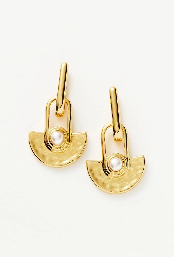Missoma Zenyu Gemstone Drop Earrings Gold øredobber 1