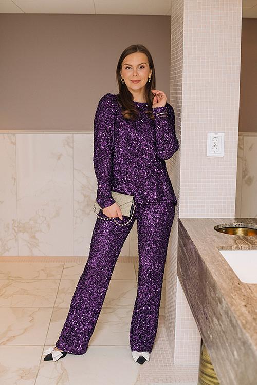 Blouse Carma | Mille Sequins Purple Imperial